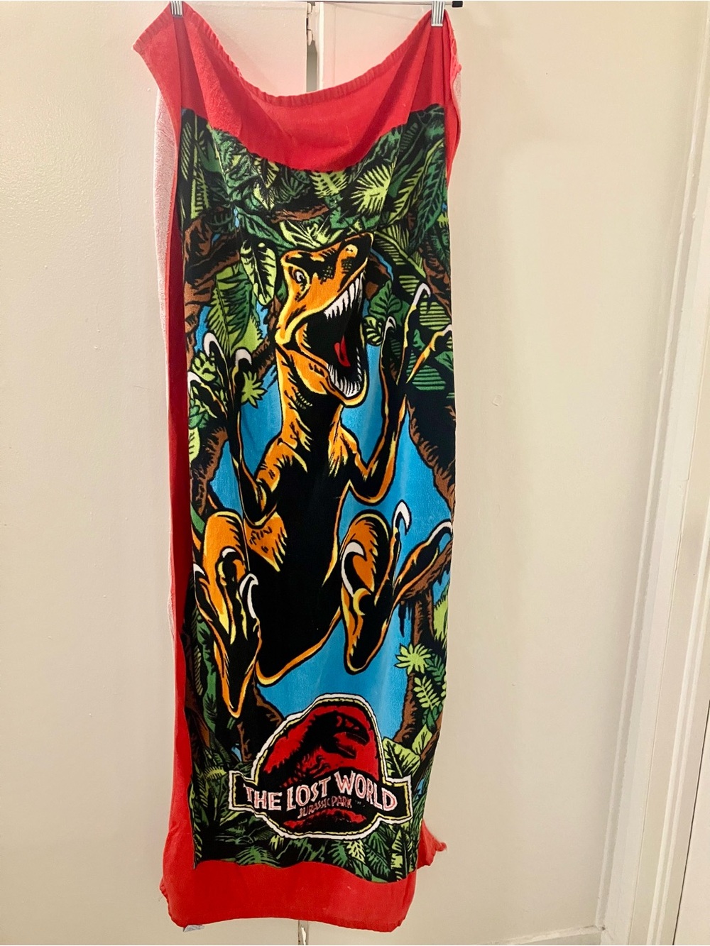 Vintage JURASSIC PARK The Lost World Jay Franco Beach Towel 1997 Rare AS IS